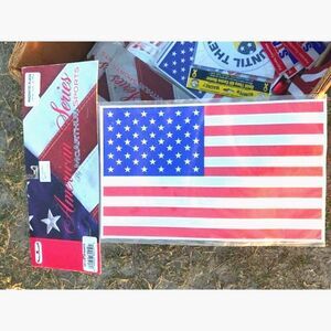 American Flag Car Magnets . Size: 7.5" x 12" . (2) Pac Set . Heavy Duty Magnets